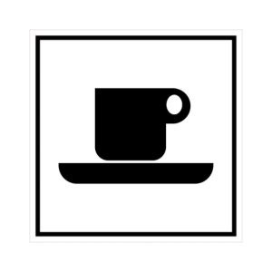 Aanbod stickers voor restaurant - Impressie van een raamsticker