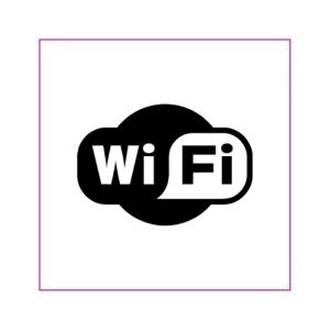 Aanbod stickers voor restaurant - Impressie van een wifi sticker