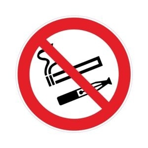 Aanbod stickers voor restaurant - Impressie van een niet-roken sticker