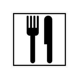 Aanbod stickers voor restaurant - Impressie van een dagsticker voor het restaurant