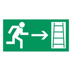 Vluchtweg via noodladder sticker - DS1000058