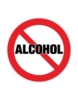 Alcoholverbod sticker