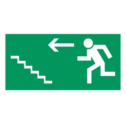 Vluchtweg via trap linksboven sticker