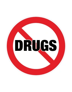 Drugsverbod sticker