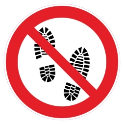 Verboden voor buitenschoenen sticker
