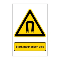 Opgelet: Sterk magnetisch veld sticker