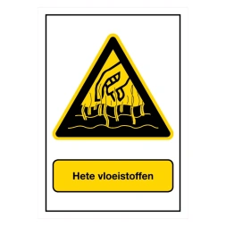 Gevaar voor hete vloeistoffen sticker - DS1001150