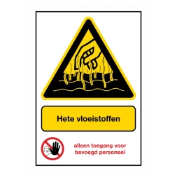 Gevaar voor hete vloeistoffen sticker - DS1001151