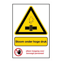 Stoom onder hoge druk sticker - DS1001153