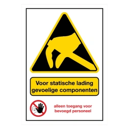 Voor statische lading gevoelige componenten sticker - DS1001166