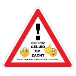 Deur open? Geluid op zacht sticker