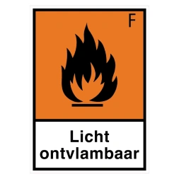 Licht ontvlambaar (HSID) sticker