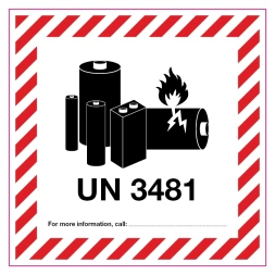UN 3481 sticker