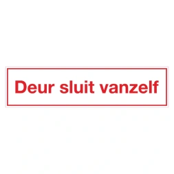 Deur sluit vanzelf sticker