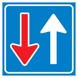 Bestuurders uit tegengestelde richting moeten verkeer dat van deze richting nadert voor laten gaan 
