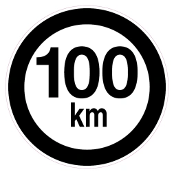 Maximum 100 km sticker - DS1001413