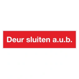 Deur sluiten a.u.b. sticker - DS1001424