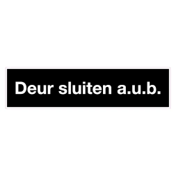 Deur sluiten a.u.b. sticker - DS1001426
