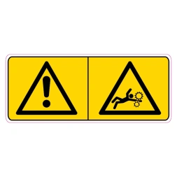 Pas op: Intrekgevaar sticker