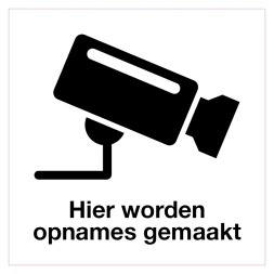 Hier worden opnames gemaakt sticker - DS1001466