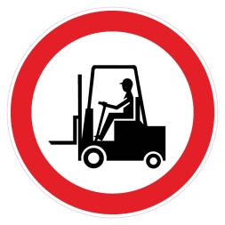 Verboden voor vorkheftrucks sticker
