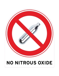 No nitrous oxide sticker