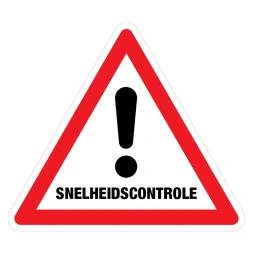 Pas op: Snelheidscontrole sticker - DS1001502