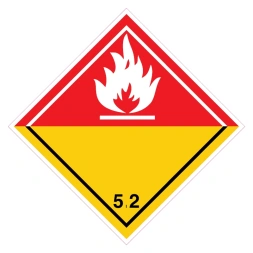 Organische peroxiden (ADR 5.2) sticker - Wit