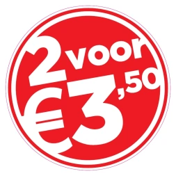 2 voor 3,50 sticker