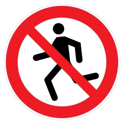 Verboden te lopen sticker