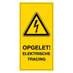 Opgelet! Elektrische tracing sticker - DS1001571