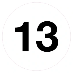 Magazijnsticker 13 (wit)