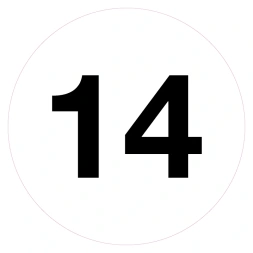 Magazijnsticker 14 (wit)