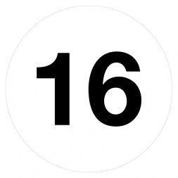 Magazijnsticker 16 (wit)