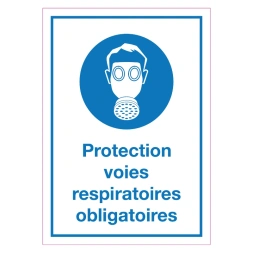 Protection voies respiratoires obligatoires sticker