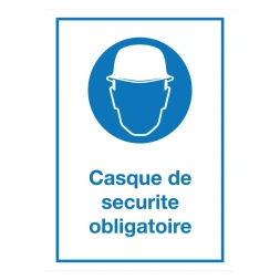 Casque de securite obligatoire sticker