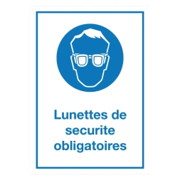 Lunettes de securite obligatoires sticker
