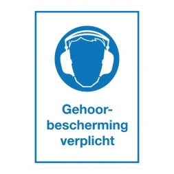 Gehoorbescherming verplicht sticker - DS1001643