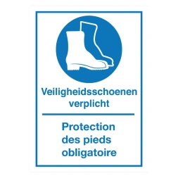 Veiligheidsschoenen verplicht / Protection des pieds obligatoire sticker
