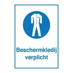 Beschermkledij verplicht sticker - DS1001656