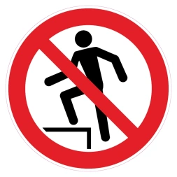 Verboden het oppervlak te betreden sticker (ISO 7010)
