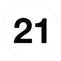 Magazijnsticker 21 (wit)