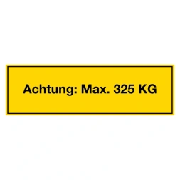 Achtung: Max. 325 kg sticker