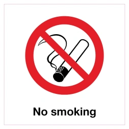 No smoking sticker