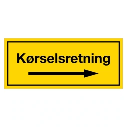 KØrselsretning rechts sticker