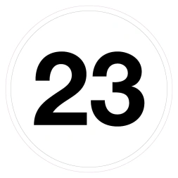 Magazijnsticker 23 (wit)