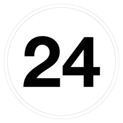 Magazijnsticker 24 (wit)