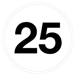 Magazijnsticker 25 (wit)