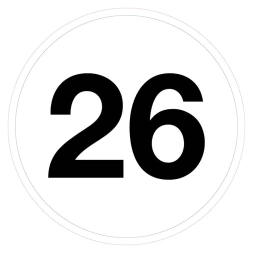 Magazijnsticker 26 (wit)