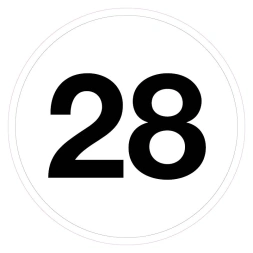 Magazijnsticker 28 (wit)